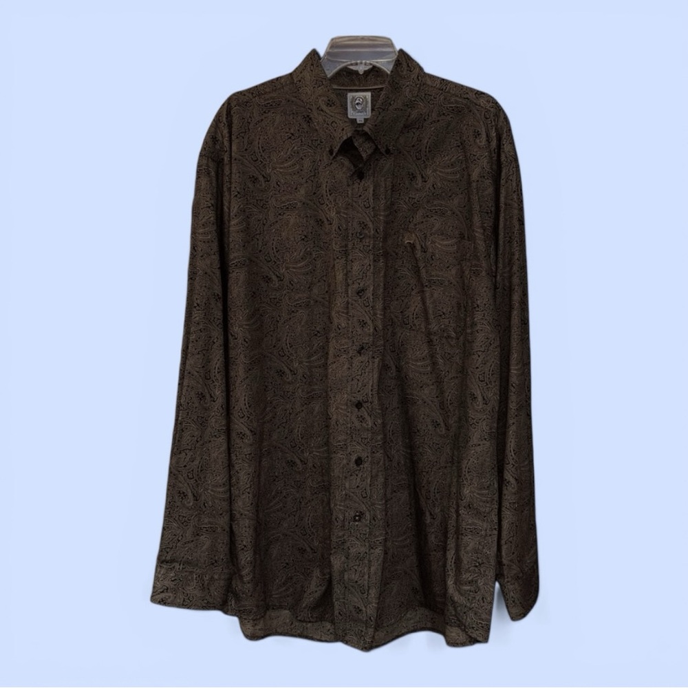 Men's Western Shirt Cinch Paisley Print LS‎ Button-Down Sz XL EUC